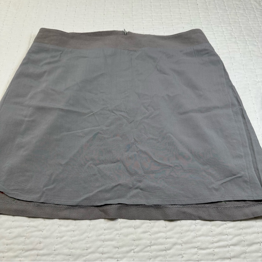 Altar'd State Gray Mini Skirt with Colorful Floral Embroidery Size L - Picture 15 of 15